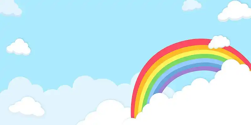 天空彩虹图片