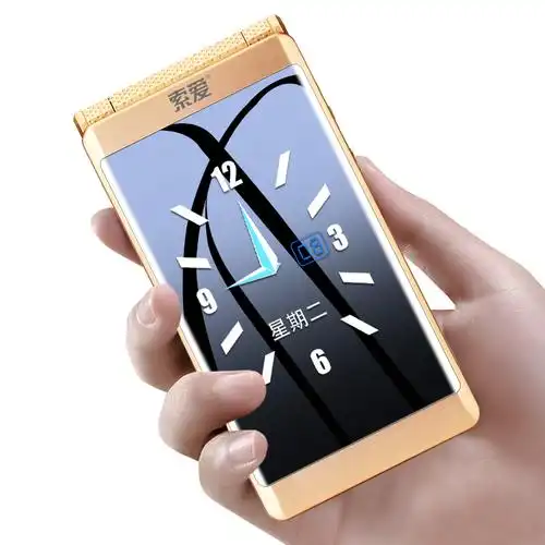 索爱z6翻盖老人手机大音量大字大声大屏移动4g金色老年机超长待机戒网