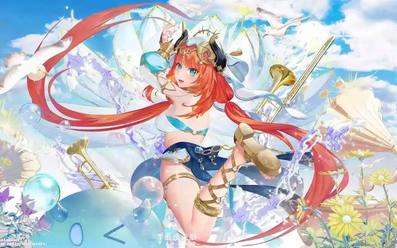 【绘画过程】妮露:"请——好好地看着我,希望我是最后一个给你跳舞的