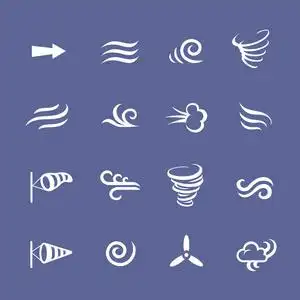 风图标自然, 凉爽的天气, 气候照片