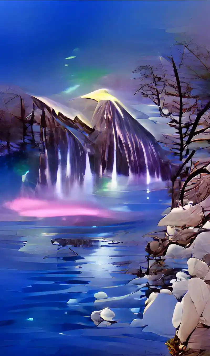 这么美的极光,难道不心动吗#原创插画 #ai #无 - 抖音