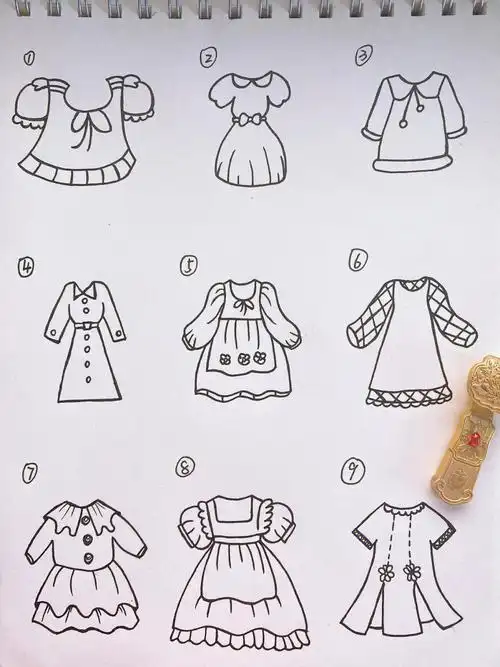 笔画简笔画衣服Ⅱ绘画素材97简笔画教程||儿童简笔画97技能考核