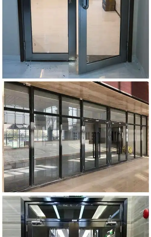 甲级 黑钛金玻璃防火门 可定制不锈钢平开玻璃隔热防火门通道门