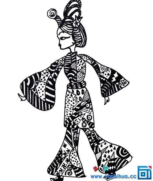 幼儿简单皮影人物简笔画