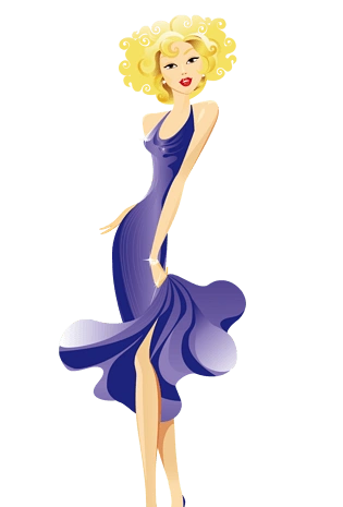 2000*2000手绘摩登女郎pngpsd2000*2000卡通时尚女郎pngpsd2000*2000