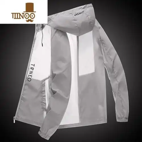 yanxu冰丝防晒衣男士夏季新款潮流休闲夹克外套轻薄防晒服户外皮肤