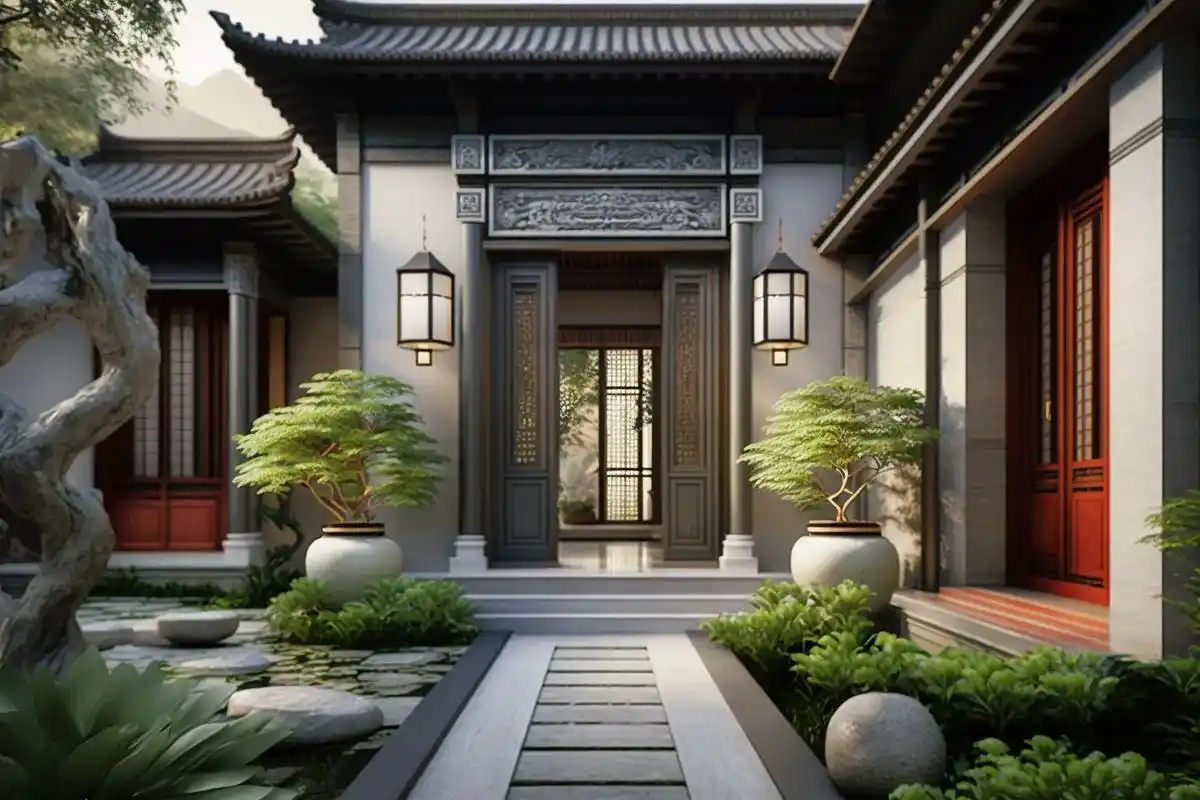 新中式的四合院,中式建筑的美#古建筑之美 #中式庭院 #四合 - 抖音