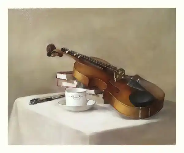 写实静物—提琴