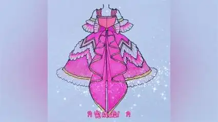 暑假来啦,一起画 叶罗丽精灵梦裙子吧 裙子简笔画 手绘