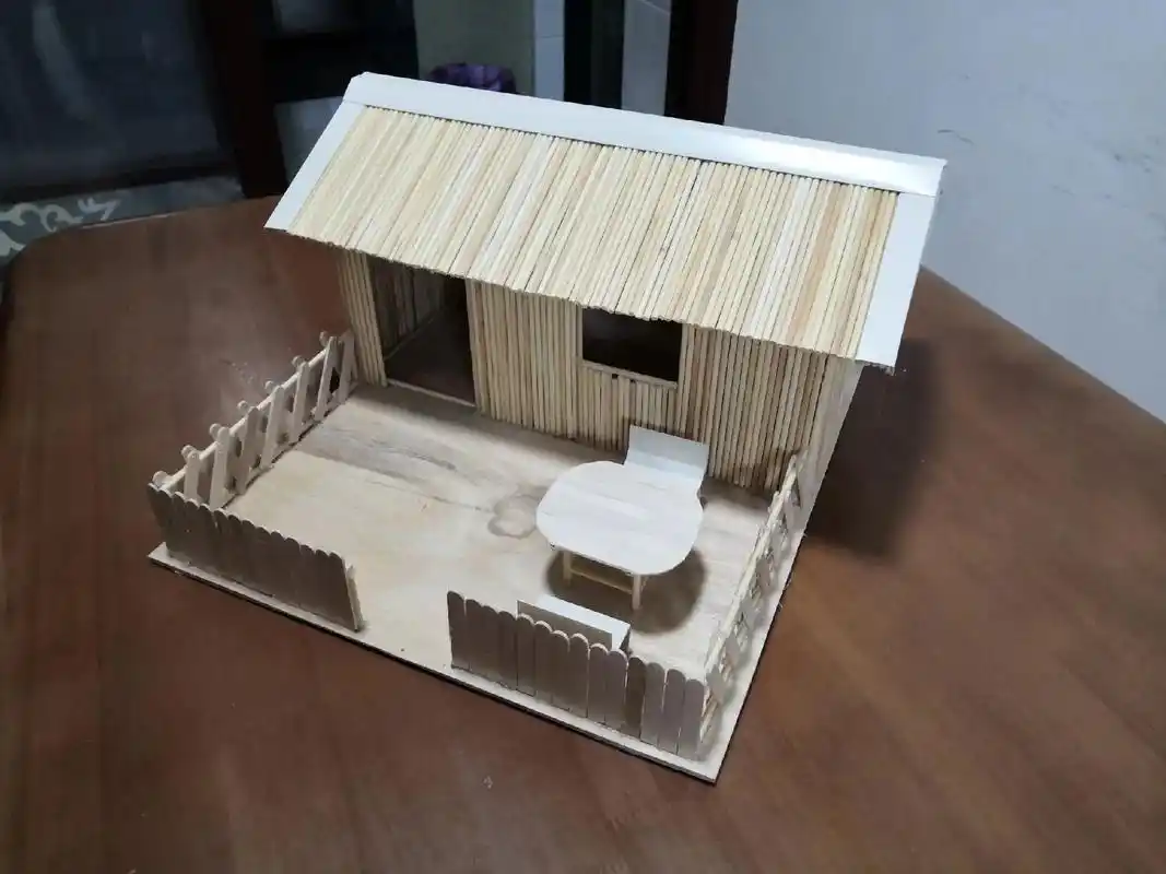 竹签diy手工木屋制作,有喜欢的吗 - 抖音