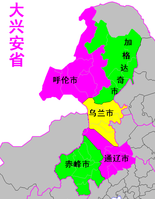 建议内蒙古呼伦贝尔市设立加格达奇区,松岭区