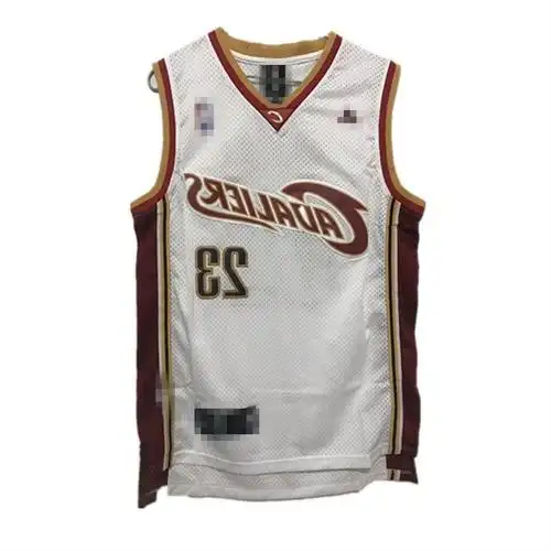 复古球衣 骑士23号大g 白色 网眼刺绣上衣 运动蓝球服 大码-阿里巴巴