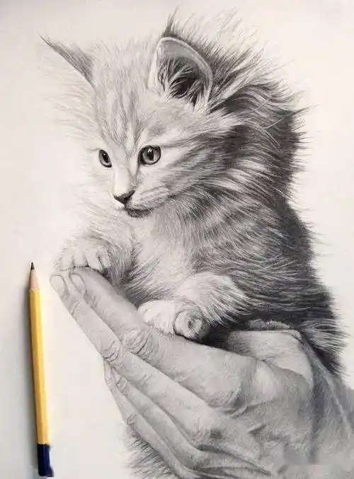 超可爱的一组动物素描画!