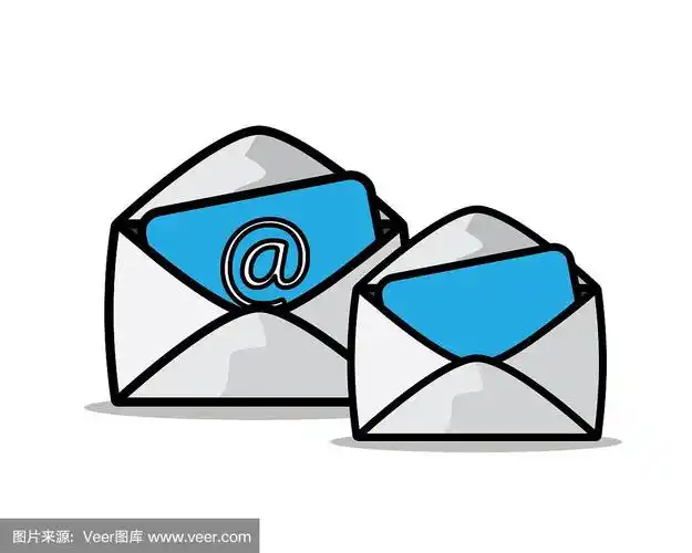 打开电子邮件卡通插图,卡通设计风格