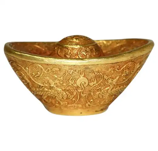 元宝是古代的一种货币,由贵重的黄金或白银制成,一般白银居多,黄金稀