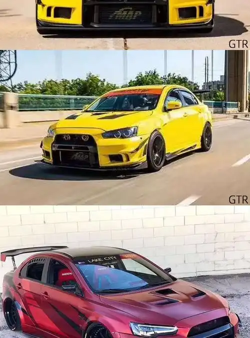 适用三菱翼神改装大包围 台版evo款分体前保险杠台版前杠外饰