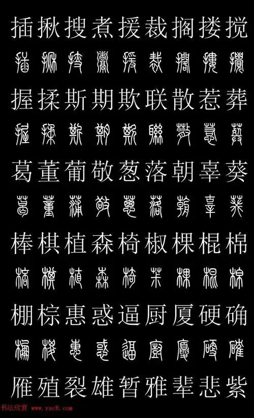 篆书字典《篆体对照2500字》高清版