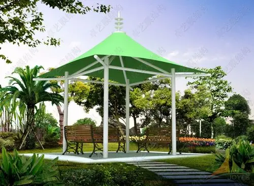 新型张拉膜休息亭