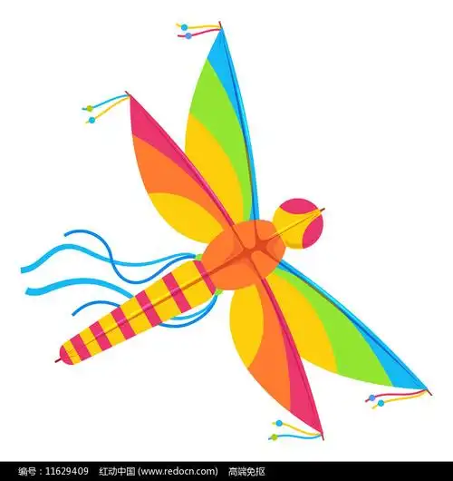 蜻蜓风筝元素