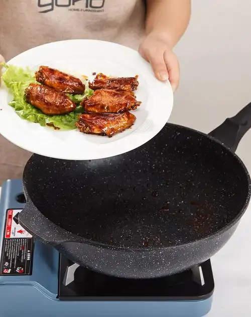 光合生活创意厨房专场麦饭石炒锅(32cm)110304-3012_唯品会