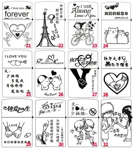 zippo打火机 刻字定制diy照片 煤油套装 防风黑冰四叶草打火机 情侣