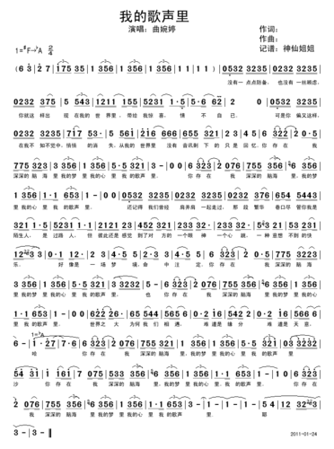 曲婉婷-我的歌声里歌词没有一点点防备也没有一丝顾虑你就这样出现在