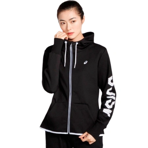 asics亚瑟士女士户外卫衣2032b046001黑色s