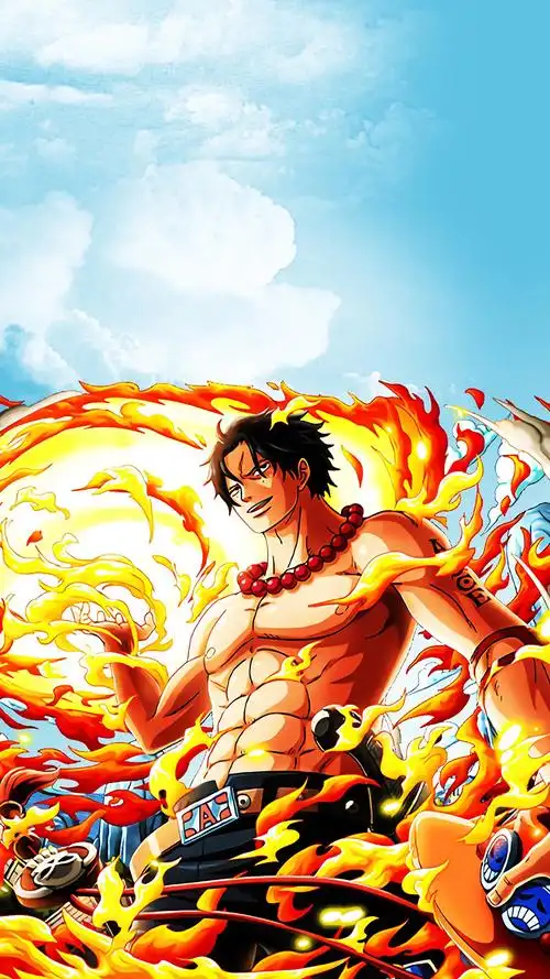 海贼王火拳艾斯帅气高清手机壁纸