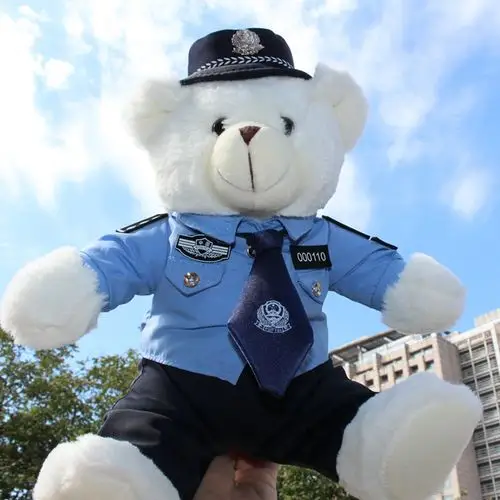 【定制版小熊】超萌的警察小熊泰迪毛绒玩具