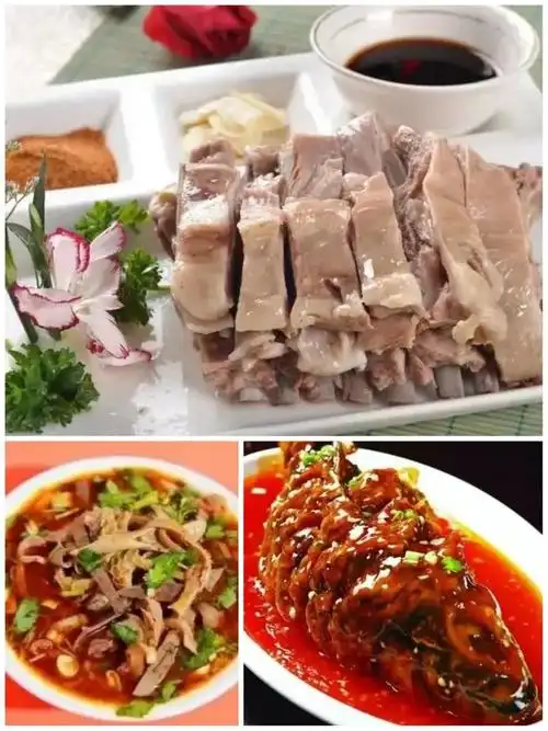 吴忠早茶拉面,八宝茶,手抓羊肉,粉汤羊杂,锅巴羊羔肉,烤全羊,烩小吃