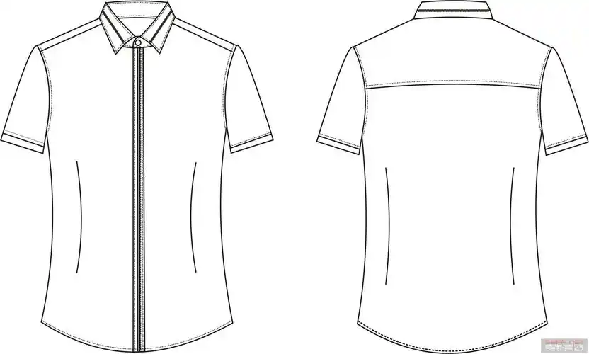 拉链衬衫款式图刚画的感觉有进步哦