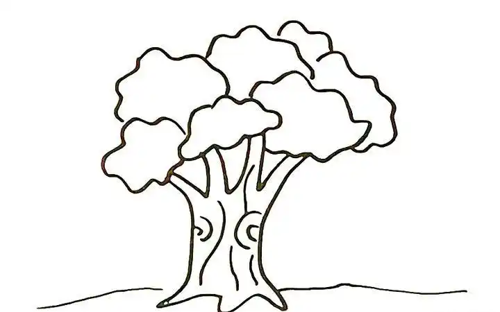 大榕树简笔画怎么画