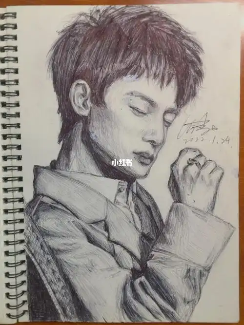 圆珠笔深_圆珠笔_周深_绘画_兴趣爱好_绘画