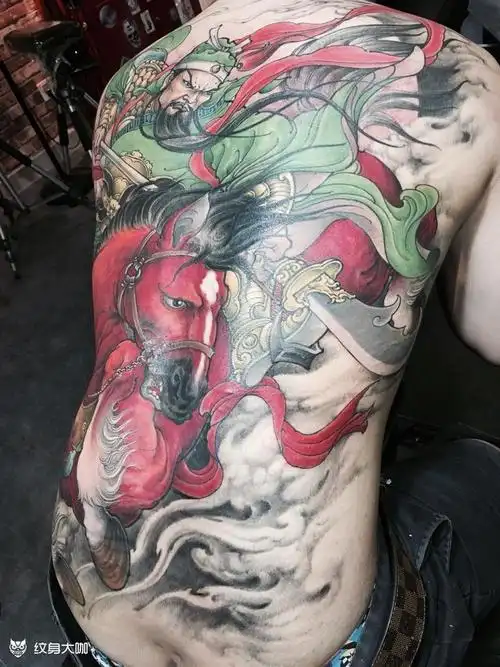 墨子作品满背关公