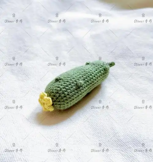 钩织毛线水果蔬菜果蔬黄瓜06附教程图解