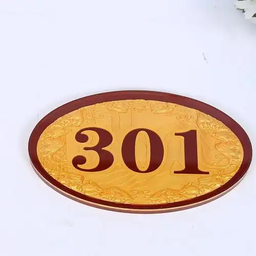 厂家批发亚克力数字门牌号 宾馆房间门牌号码牌酒店房号牌定制图片