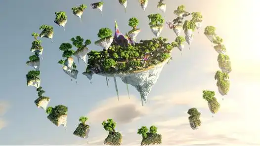 原创土豪买岛屿炫富 《我的世界》这些浮空岛亿万富翁也感叹买不起