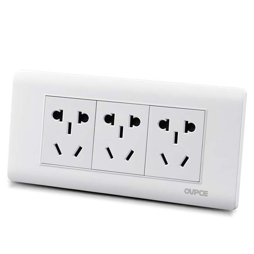 自由组合118型开关插座墙壁雅白面板套餐一二三四位插座 三孔16a插座