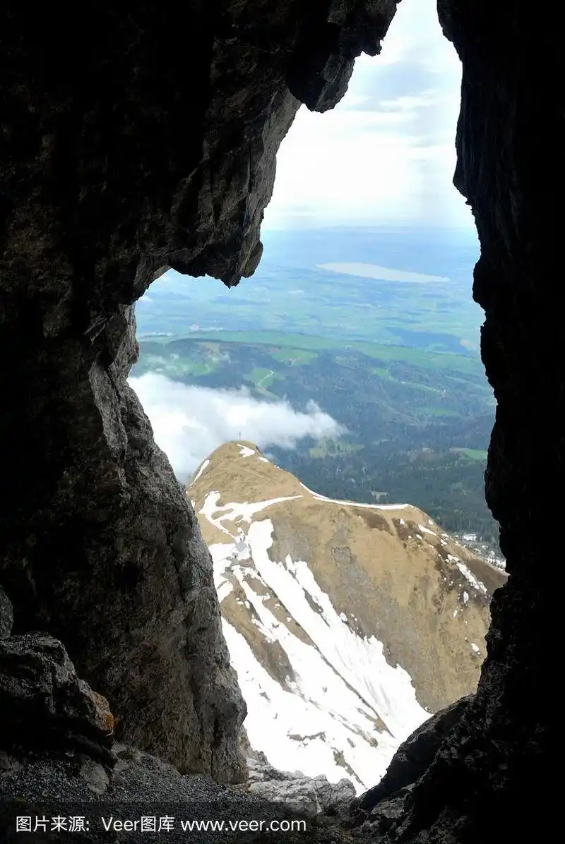 瑞士阿尔卑斯山,从皮拉图斯山顶俯瞰