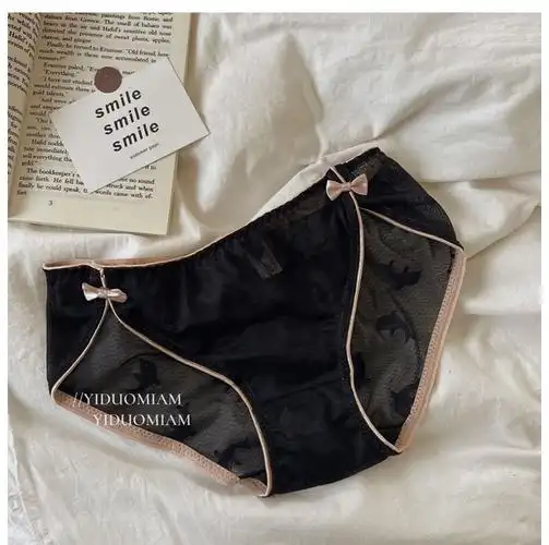 棉裆纯欲诱人甜美蝴蝶结三角裤内裤女神款 海豚#纯白 参考体重80-130