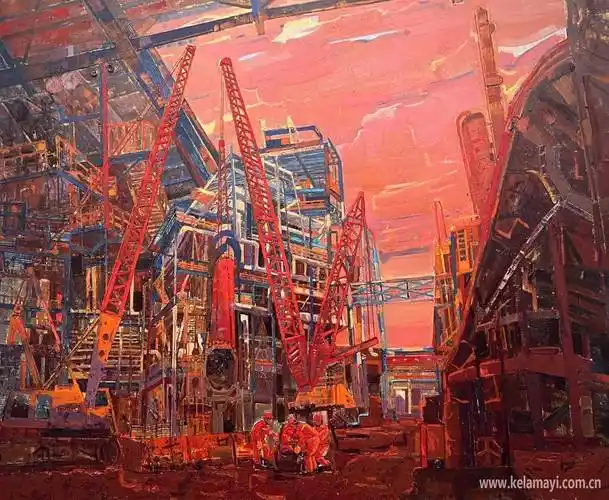 "油"赞新时代_中国_油画_红色