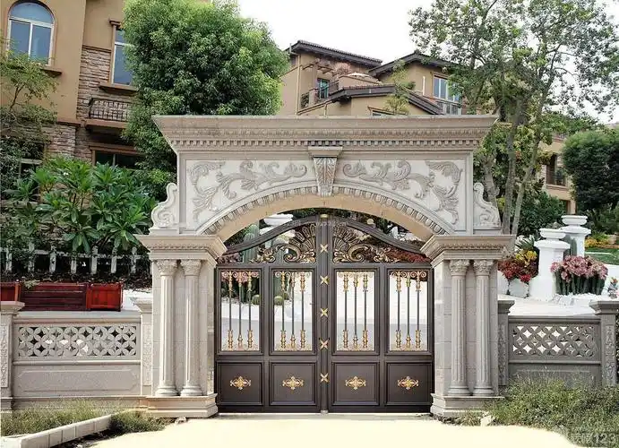 欧式风格别墅建筑庭院大门装修效果图