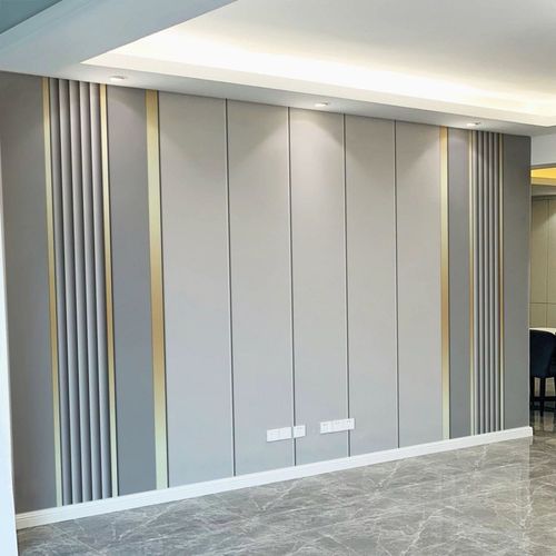 轻奢风电视背景墙竹木纤维集成墙板客厅卧室2023新款格栅线条扣板