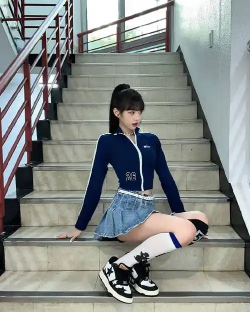 身材比例也是没谁了.#张元英齐刘海高马尾