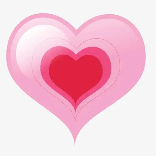 粉色渐变爱心png