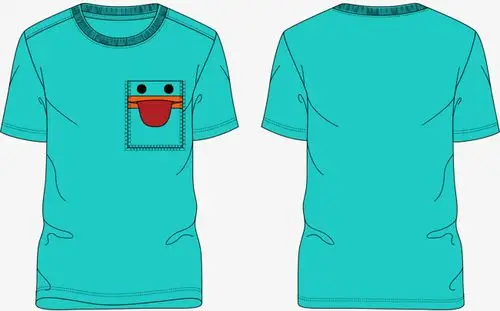 图标矢量_矢量手绘蓝色短袖png素材-90设计