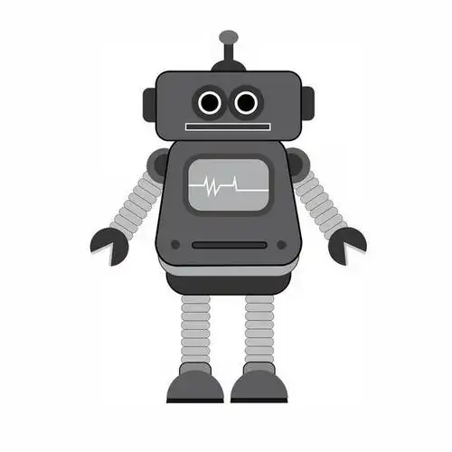 搞笑的灰色卡通智能小机器人423141png图片免抠素材