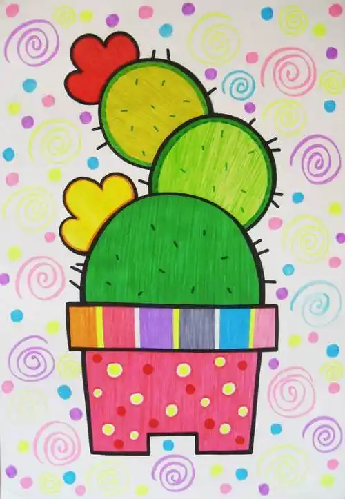 儿童水彩笔画简单漂亮儿童水彩笔简笔画