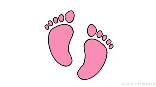脚印简笔画怎么画脚印简笔画好看