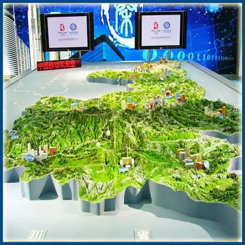 地形地貌沙盘模型展厅沙盘场景沙盘山地沙盘来图定制